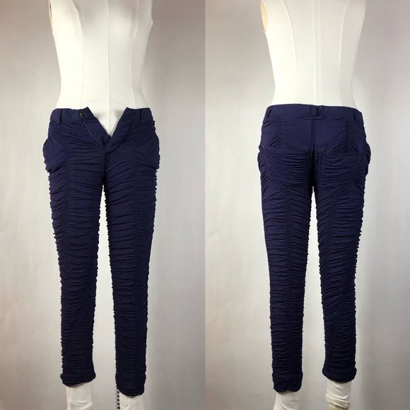 Rare Vtg Jean Paul Gaultier Purple Ruched PantsS